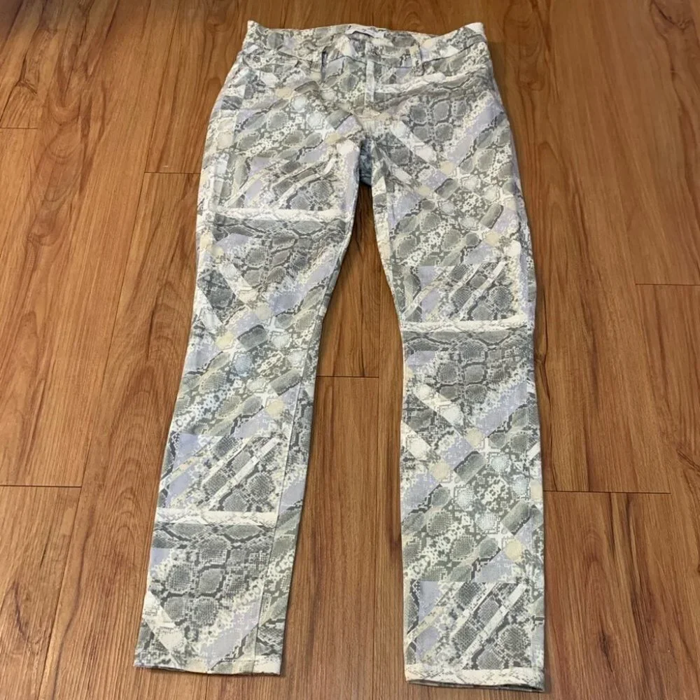 7 For All Mankind Snakeskin Skinny Pants